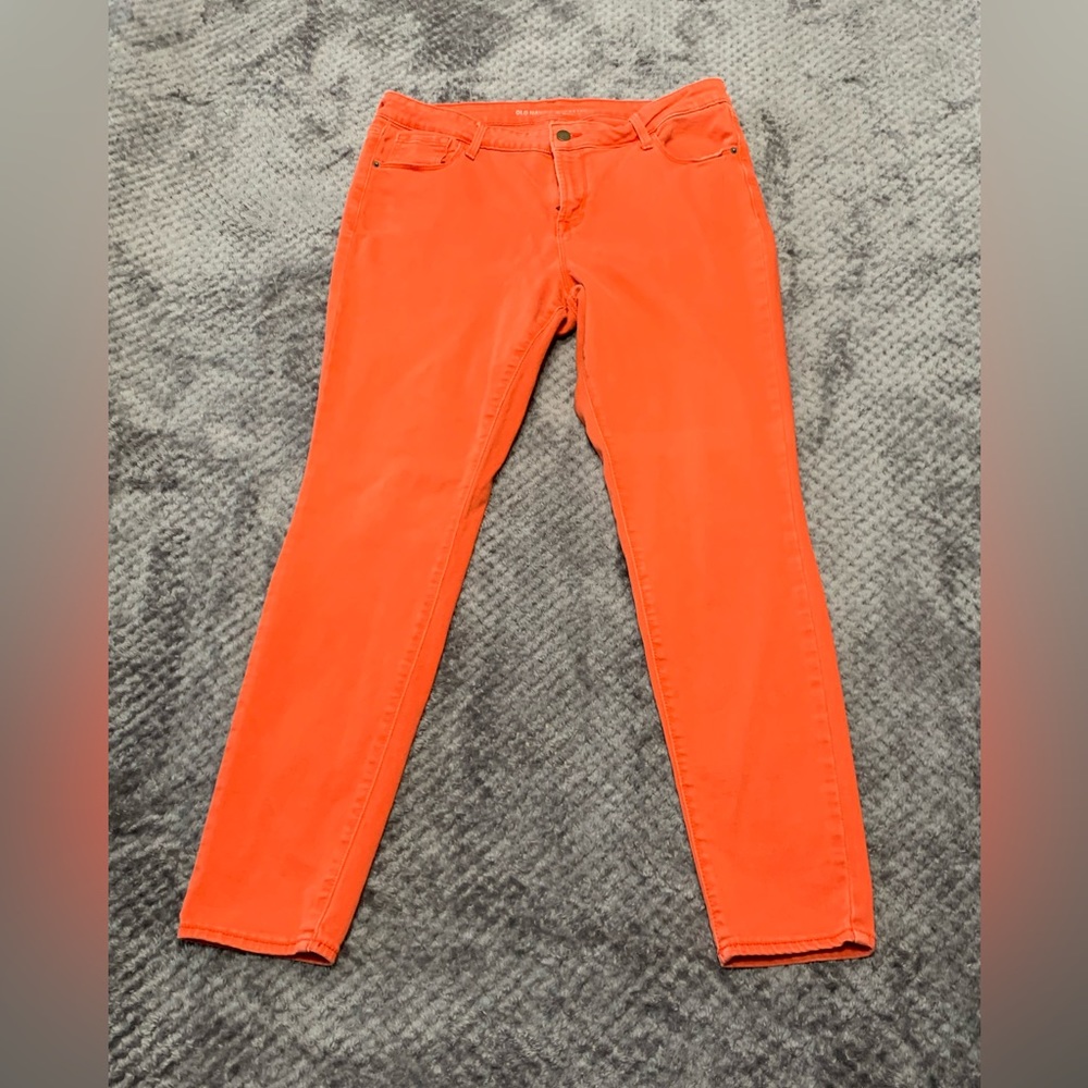 Women's Bright Orange Slim Jeans